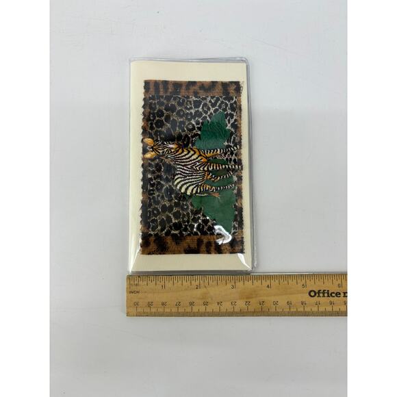 Zebra Wild Handcrafted Cash Wallet Checkbook Receipt Holder Misc. - Picture 6 of 9